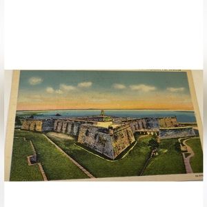 Castle San Marcos National Monument Vintage Linen Postcard Unposted